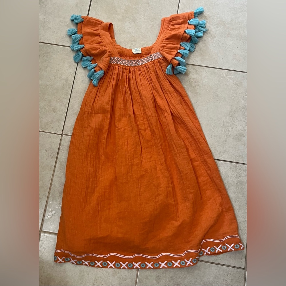 Mer St. Barth Serena Girl's Tassel Dress